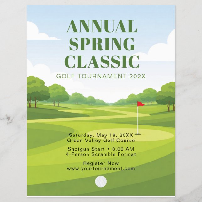 Årlig vårklassisk golfturnering  reklamblad (Framsidan)