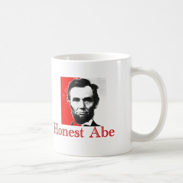 "Ärliga Abe" Abe Lincoln konstT-tröja & gåvor Kaffemugg (Höger)