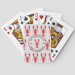 Årliga Familjsommar kräftbastu Anpassade Spel Casinokort
