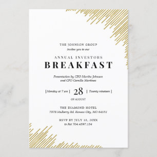 Årliga investerare Breakfast Business Inbjudningar