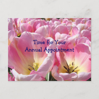 Årliga utskick postkort Pink Tulip Cards Vykort