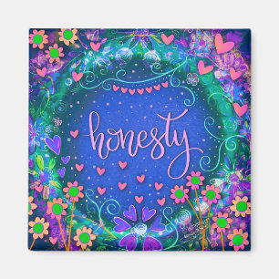 Ärlighet Blue Söt Roligt Hearts Modern Inspirief Magnet