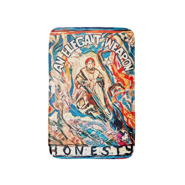 Ärlighet, ett elegant vapen för civiliserade tider badrumsmatta (Framsidan (Vertikal))