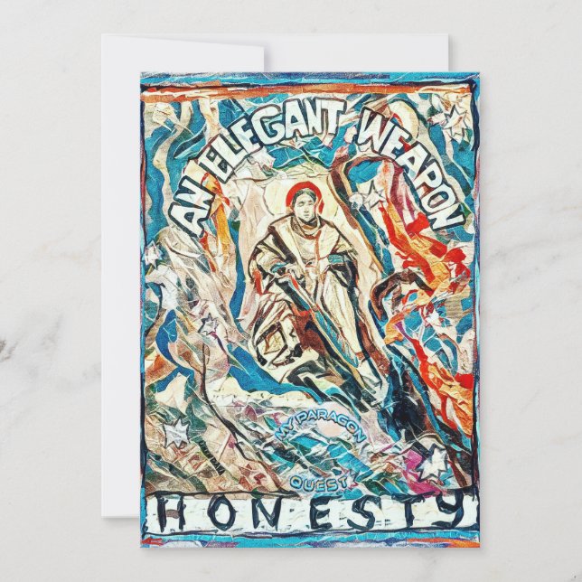 Ärlighet, ett elegant vapen julkort (Framsida)