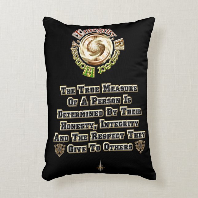 Ärlighetsintegritet Respect MXT Prydnadskudde (Framsidan(Vertikal))