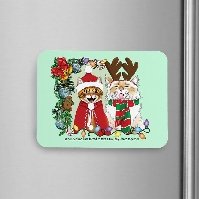 Årligt julfoto för katt magnet (Skapare uppladdad)