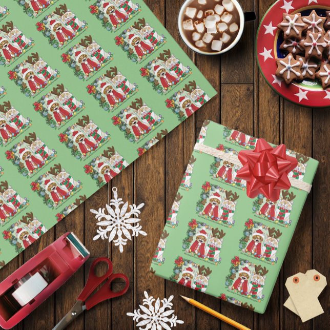 Årligt julfoto för katt presentpapper (Skapare uppladdad)