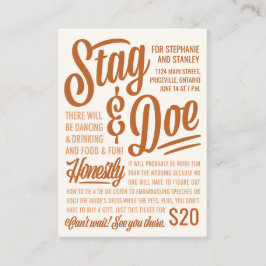 Ärligt Stag & Doe Biljett