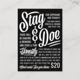 Ärligt Stag & Doe Biljett