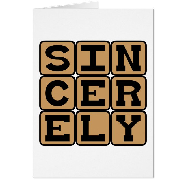 Ärligt talat, Genuverkligen Hälsningskort (Framsidan)