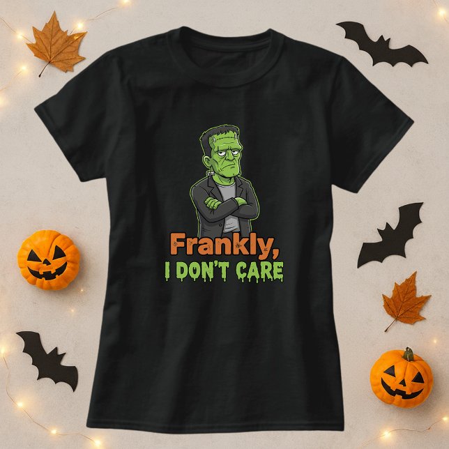 Ärligt talat, jag bryr mig inte Halloween Bold Pun T Shirt (Skapare uppladdad)