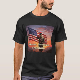 "Ärligt talat. Sofferter. Frihet." US Soldier Flag T Shirt