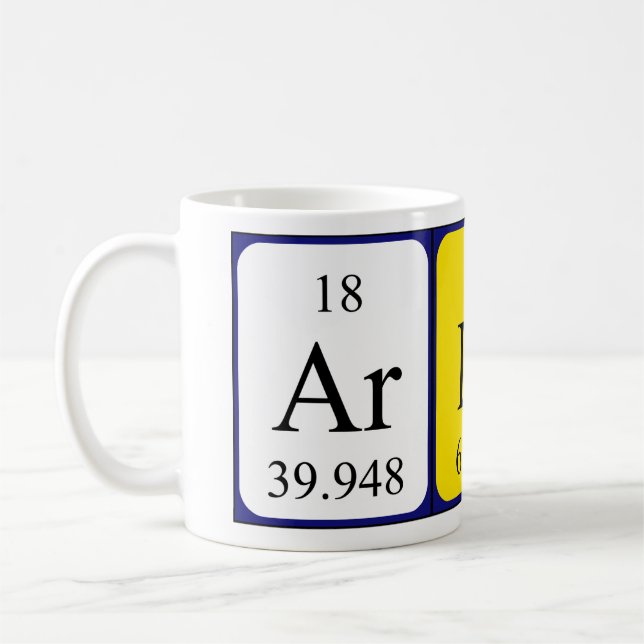 Arlin periodiskt bord namn mugg (Vänster)