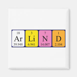 Arlind Periodisk bord namn magnet