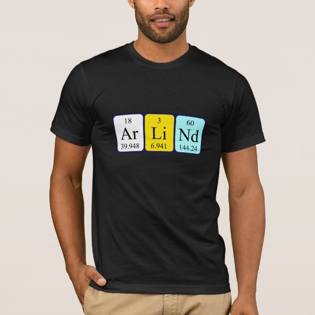 Arlind Periodisk bord namn-skjorta T Shirt (Framsida)