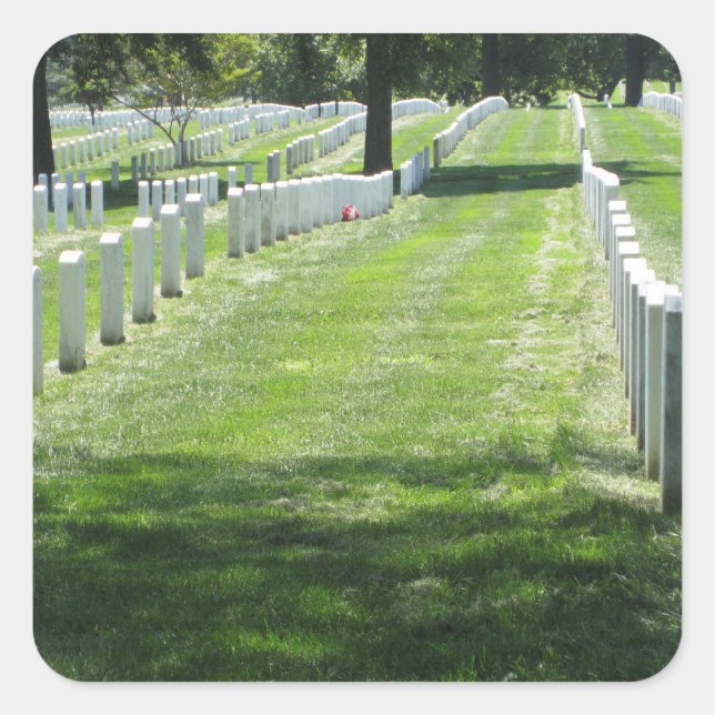 Arlington Cemetery Fyrkantigt Klistermärke (Framsida)