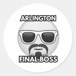 Arlington Final Boss Cool Emoji Klistermärke