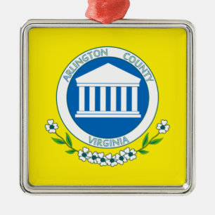Arlington Flagga (Virginia, USA) (Arlington County Julgransprydnad Metall