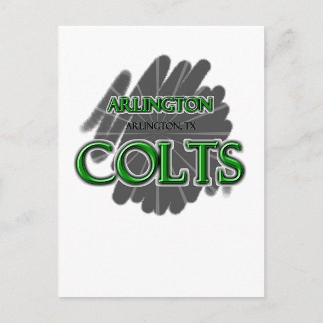 Arlington High School Colts - Arlington, TX Vykort (Framsida)