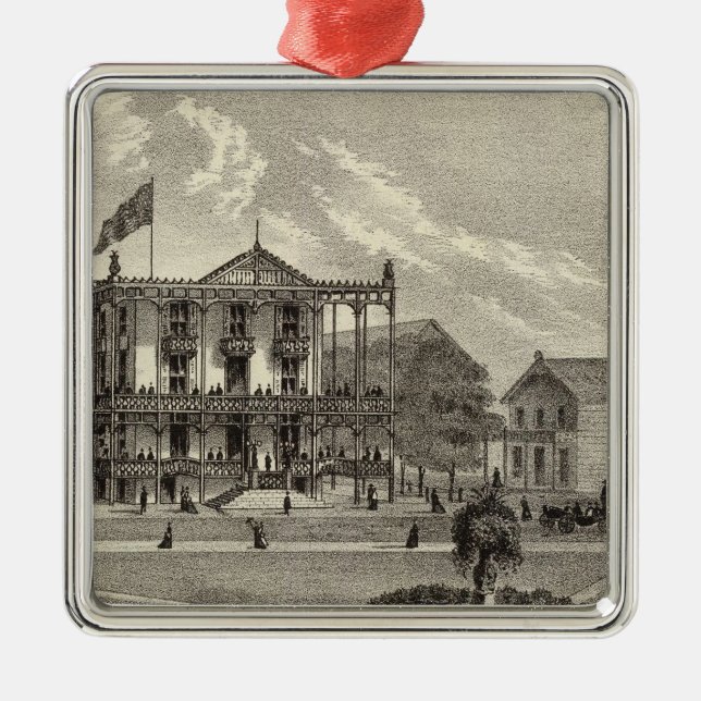 Arlington hus, havdunge, NJ Julgransprydnad Metall (Framsidan)