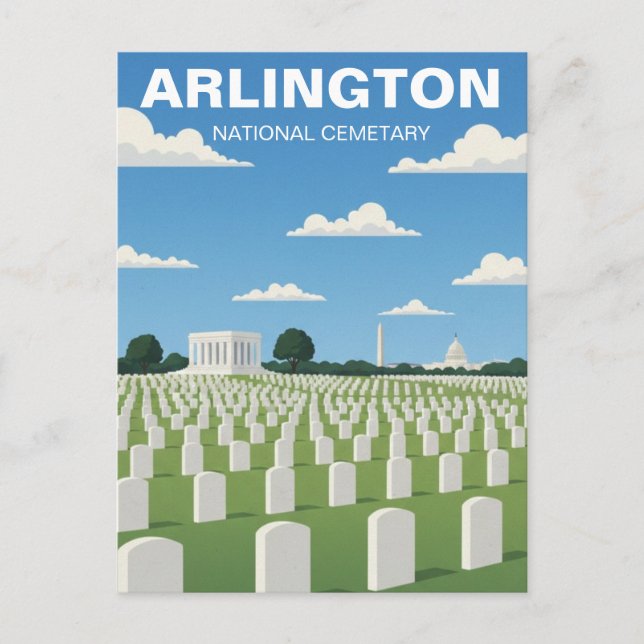 Arlington National Cemetary Virginia Resa Vykort (Framsida)