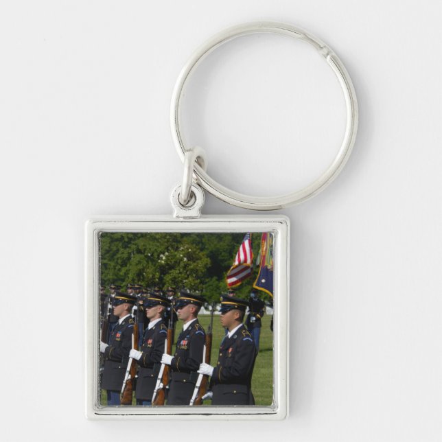 Arlington National Cemetery, Arlington, Fyrkantig Silverfärgad Nyckelring (Framsidan)