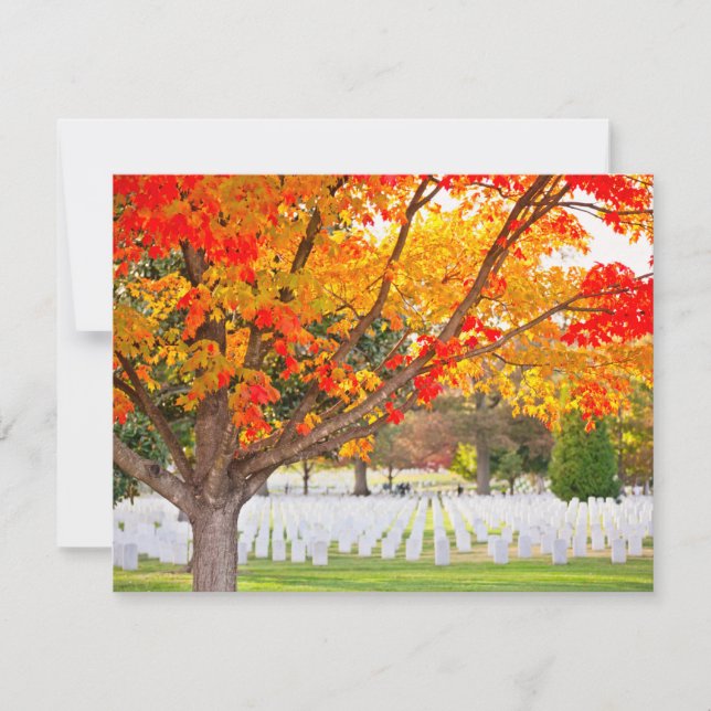 Arlington National Cemetery på hösten Inbjudningar (Framsida)