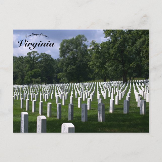 Arlington National Cemetery Virginia Vykort (Framsida)
