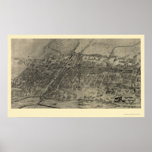 Arlington, NJ Panoramic Karta - 1907 Poster