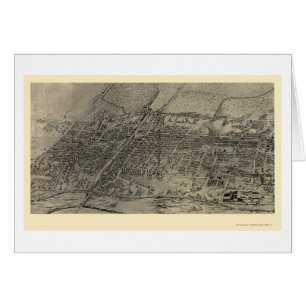 Arlington panorama- karta för NJ - 1907 Hälsningskort