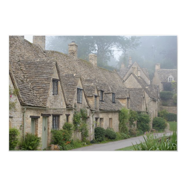 Arlington Row, Bibury-fototryck Fototryck (Framsidan)