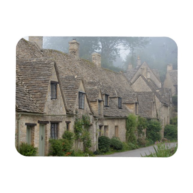 Arlington Row, Bibury, rektangulär fotomagnet Magnet (Horisontell)