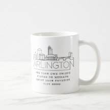 Arlington Stylized Skyline | Anpassningsbar Slogan