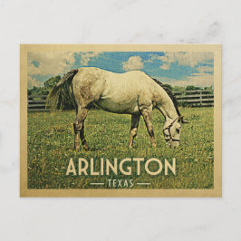 Arlington Texas Horse Farm-Vintage resor Vykort