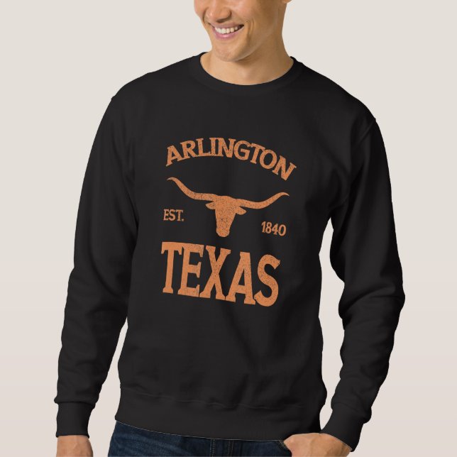 Arlington Texas Lång Ärmad Tröja (Framsida)
