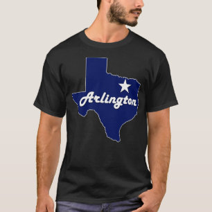 Arlington Texas Navy Blue Lone State Karta TShirt T Shirt