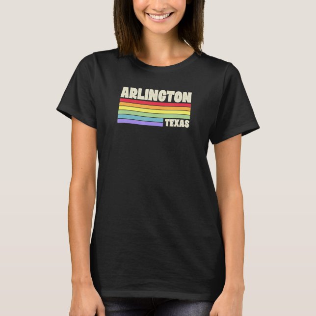 Arlington Texas Pride Rainbow Flagga Gay pride Mer T Shirt (Framsida)