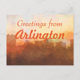 ARLINGTON, TEXAS SKYLINE - I molnen Vykort
