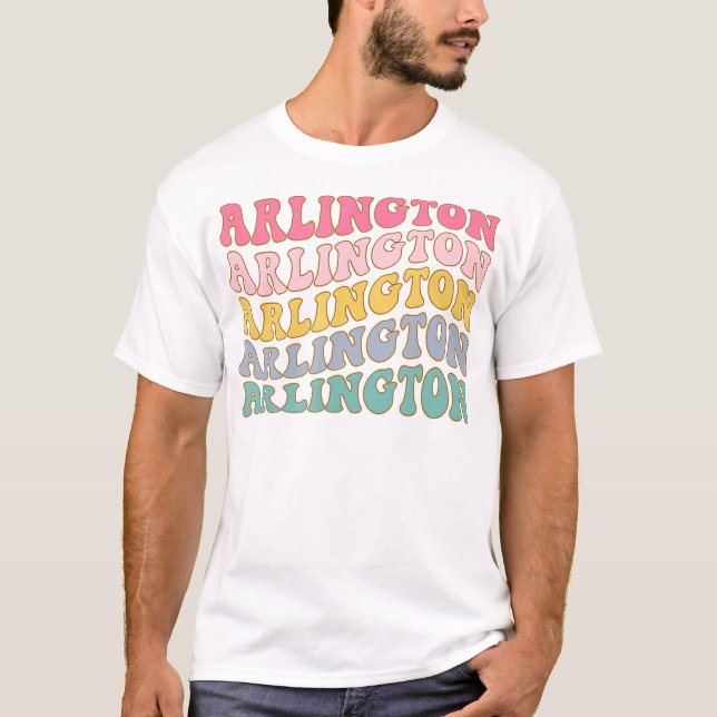 Arlington TX Arlington Texas Retro Bachelorette Bo T Shirt (Framsida)