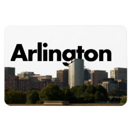 Arlington TX Skyline w/Arlington i Himlar Magnet