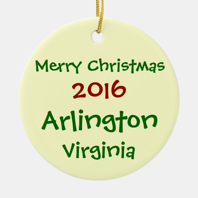 ARLINGTON VIRGINIA GOD JULPRYDNAD 2016 JULGRANSPRYDNAD KERAMIK (Framsidan)
