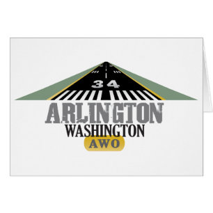 Arlington Washington - Airport Runway Hälsningskort
