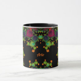 ARLO ~ Black Grönt Orange Rosa Mugg