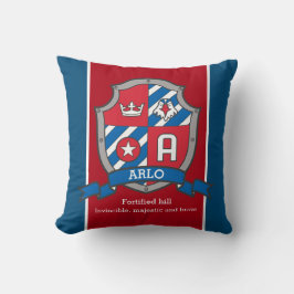 Arlo namn betyder sköljblå fågelkudde kudde