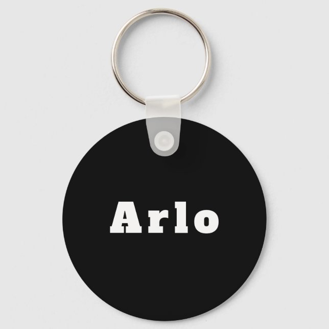 Arlo schwarz weiß nyckelring (Framsida)