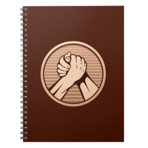 Arm brottning Bronze Anteckningsbok Med Spiral