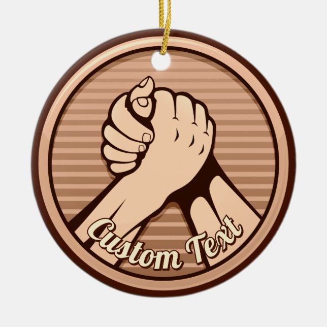 Arm brottning Bronze Julgransprydnad Keramik (Framsidan)