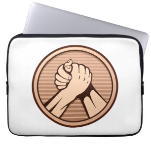 Arm brottning Bronze Laptop Fodral
