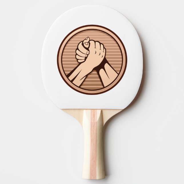 Arm brottning Bronze Pingisracket (Framsidan)