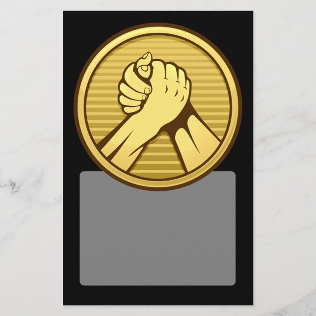 Arm, brottning Guld Flygblad (Baksidan)
